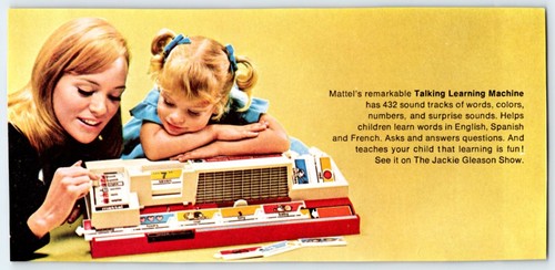 1968 mattel talking learning - mattel,