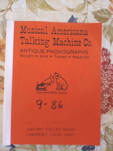 Antique phonograph 1986 parts - 1986,